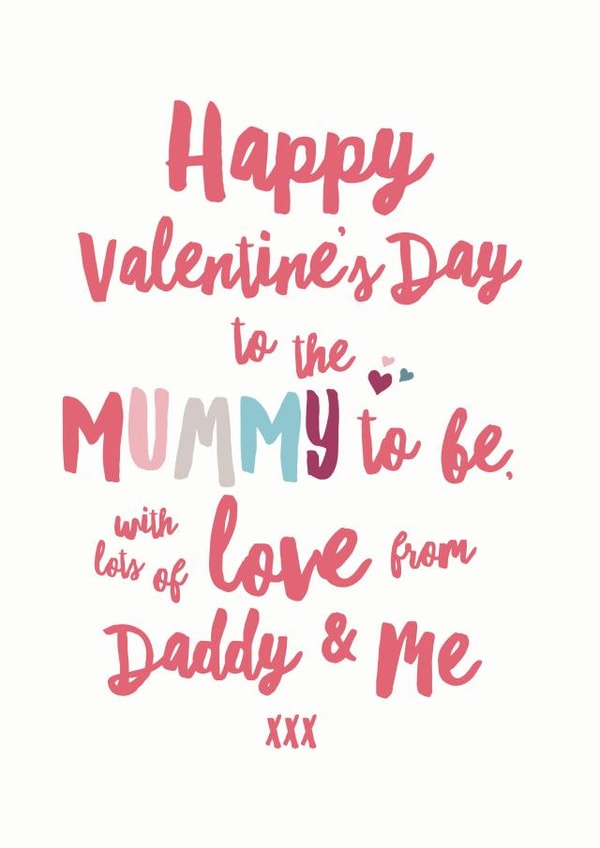 Mummy To Be Valentine's Day Card created by Sweetlove Press
