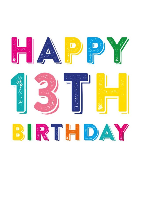 colour happy Birthday Card 3560 created by Do You Punctuate?