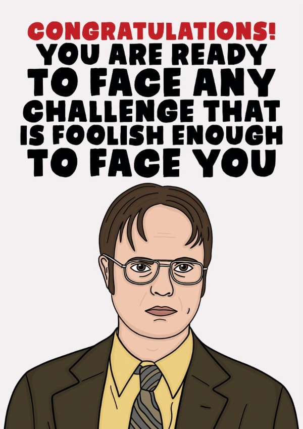 The Office Us Dwight Schrute - Funny Congratulations Graduation Card created by Studio Doodles