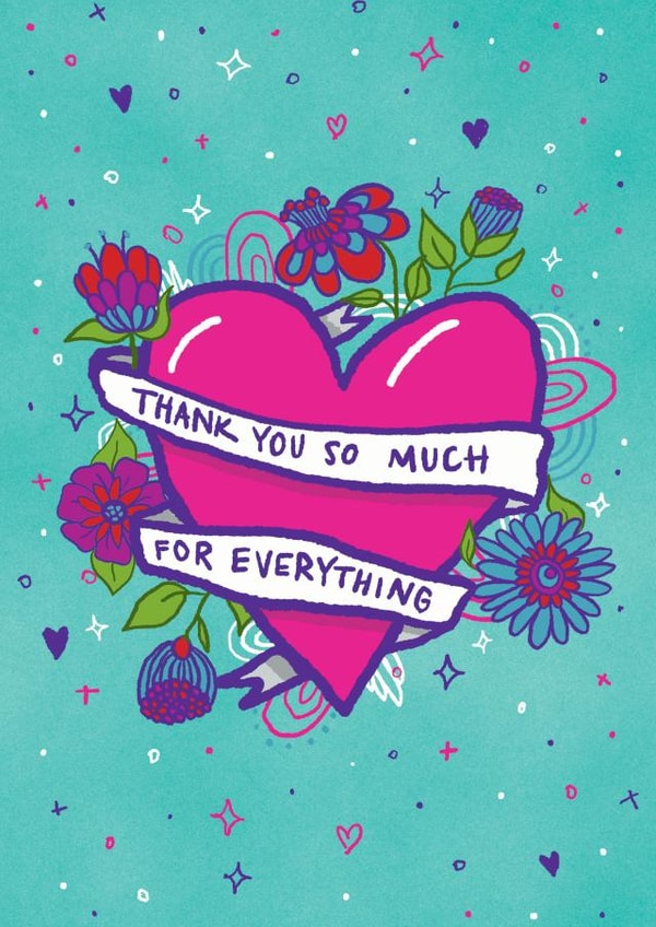 everything love Thank You Card 1509 created by Megan Motown