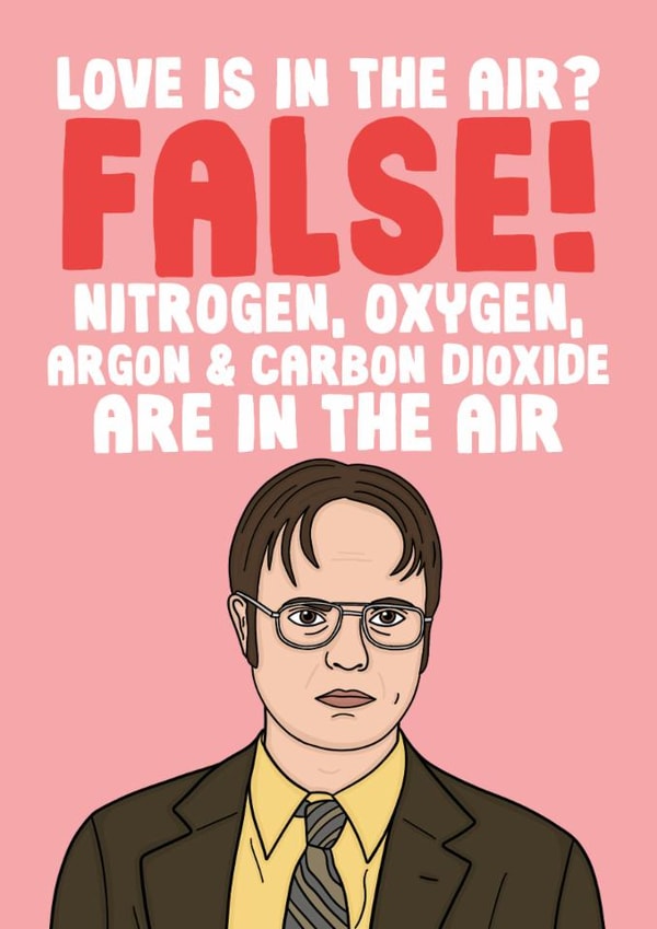 Funny Valentine's Day Card - The Office US - Dwight - Love Is In The Air? created by Studio Doodles