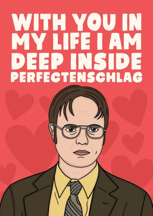 The Office Us Valentines Day Card - Dwight Schrute - Perfectenschlag created by Studio Doodles