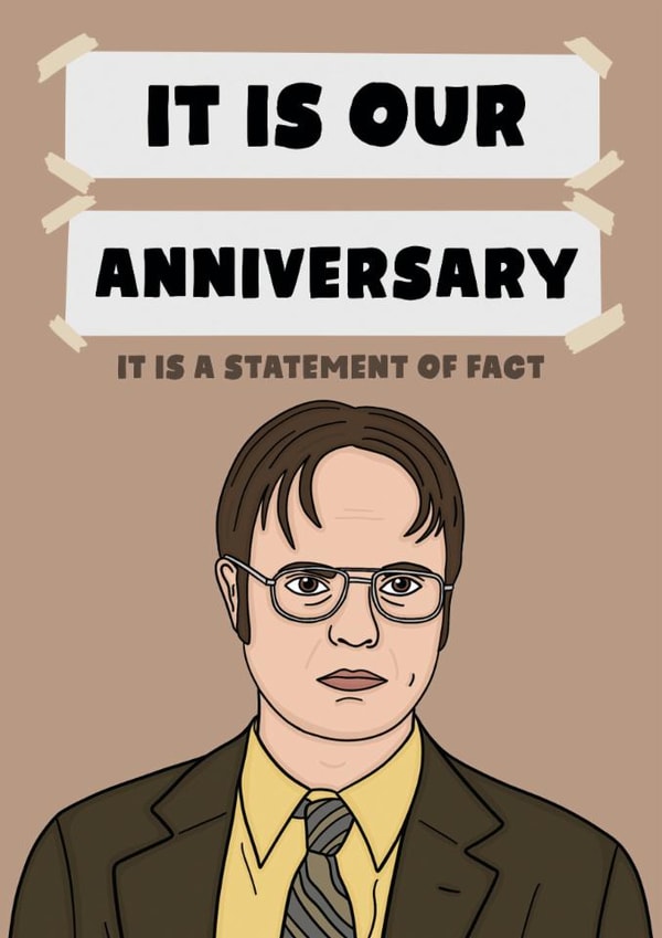 It Is Our Anniversary - Dwight Schrute - Funny Anniversary Card - The Office US created by Studio Doodles