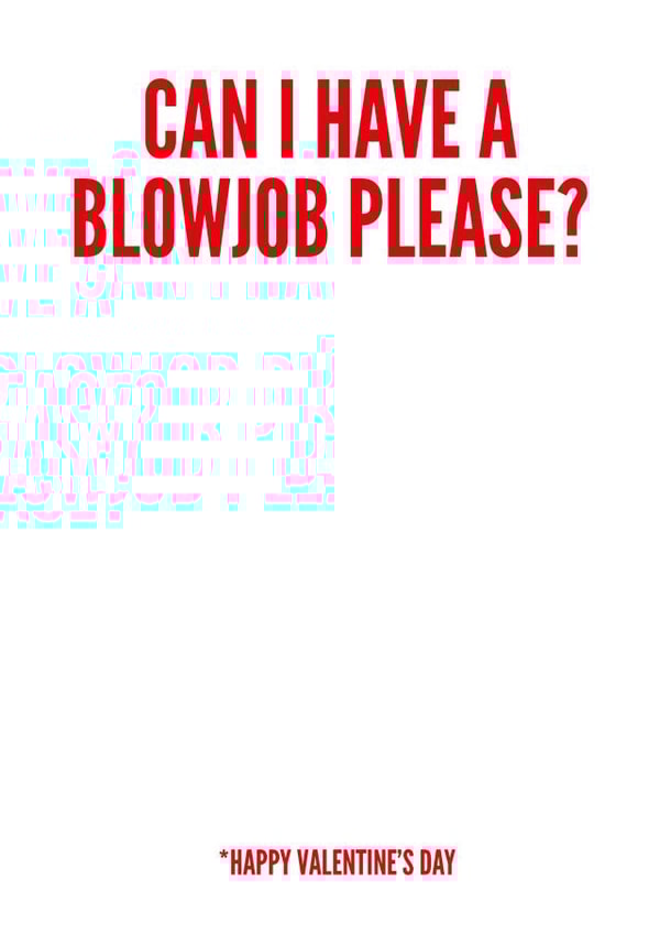 Bj blowjob Valentines Day Card 30467 created by Filthy Sentiments