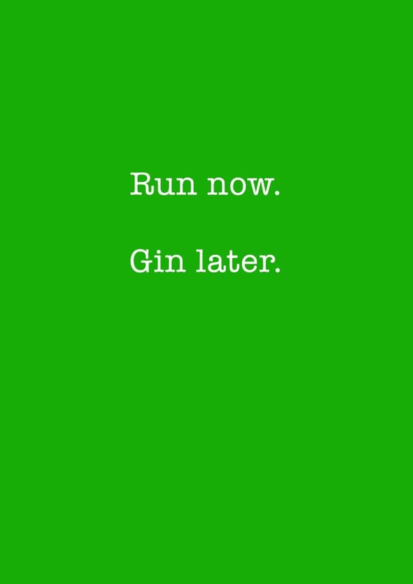 gin run Love & Friendship Card 13454 created by Running Cards UK