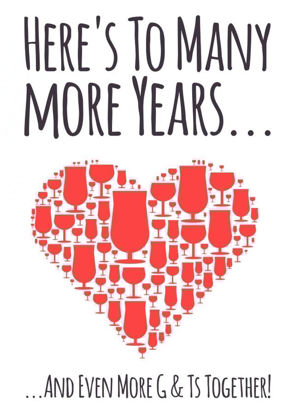 Funny Gin Valentines or Anniversary Card created by Simon