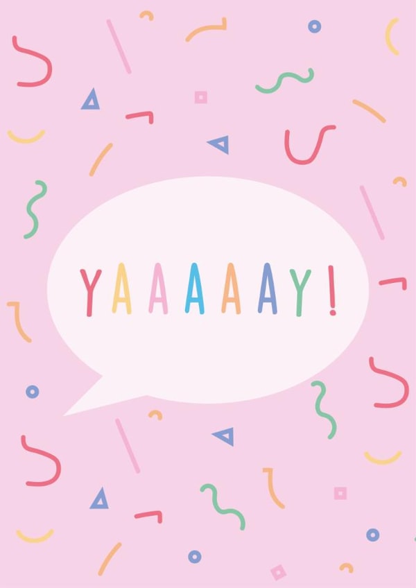 yay confetti Congratulations Card 7354 created by Rumble Cards