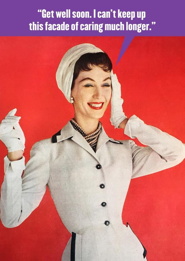 can't keep Get Well Card 14570 created by Empty Roll Cards