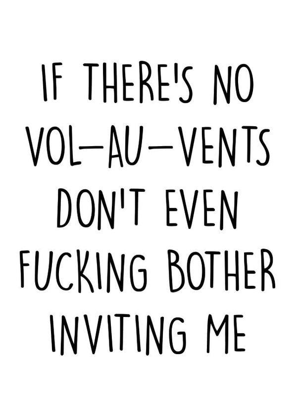 There must be vol-au-vents at the wedding. created by Pack a Punch Designs