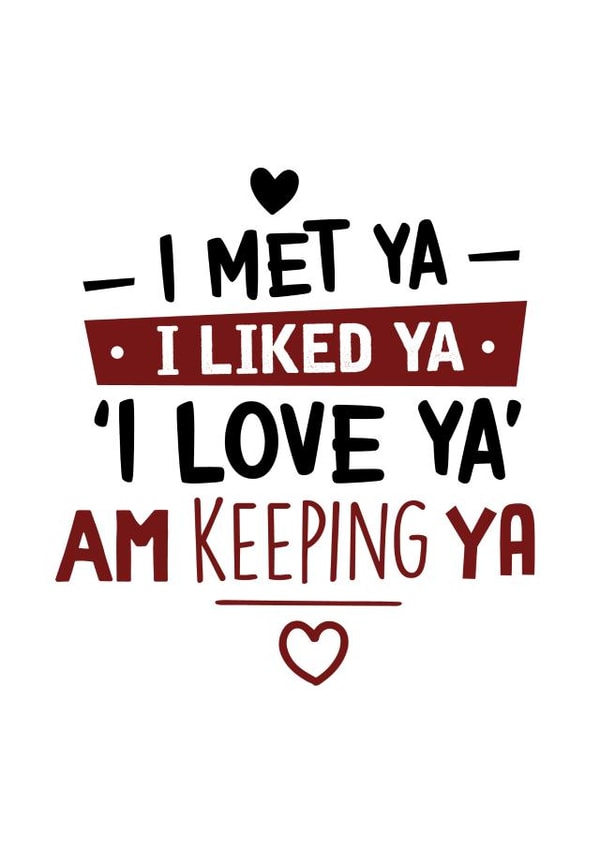 I met Valentines Day Card 11210 created by @linesbehind