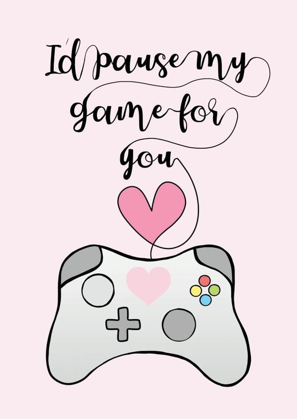 game gaming Valentines Day Card 36001 created by Tori's Little Bubble