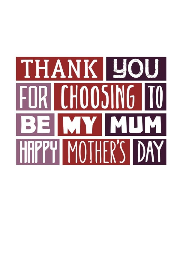 Mother's Day Card For Adoptive Mum, Foster Mum created by SixElevenCreations