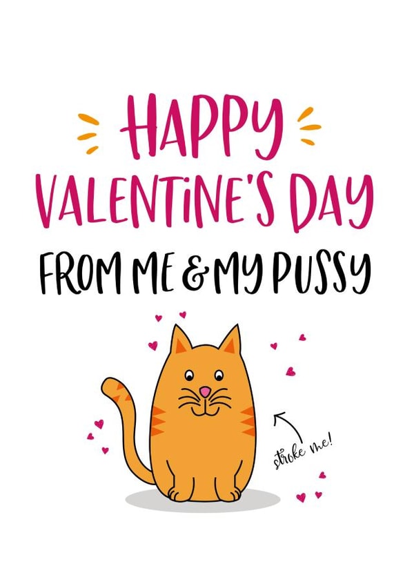 valentines cat Valentines Day Card 38190 created by Beehive Design