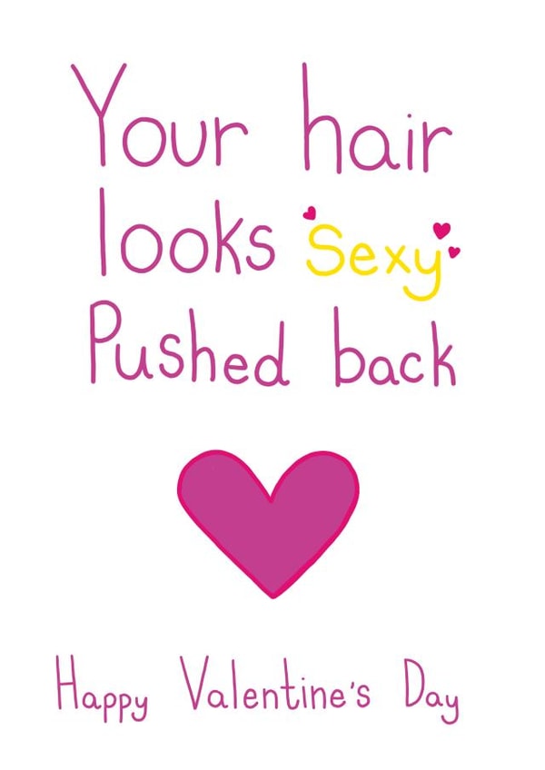 your hair Valentines Day Card 36160 created by Ahillustrations