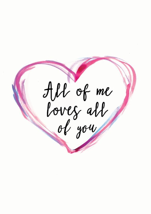 john legend song Valentines Day Card 32760 created by Olivia Morgan ltd