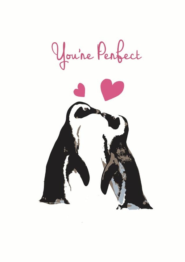 penguin youre Valentines Day Card 32761 created by Olivia Morgan ltd