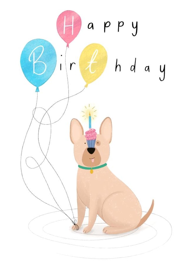 dog balloons Birthday Card 9973 created by Chloe Fae Designs