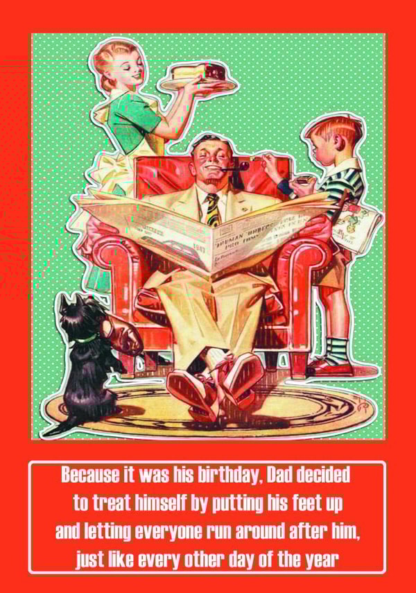 dad decided Birthday Card 12369 created by Oh So Cheeky