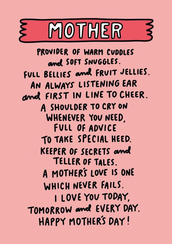 Happy Mother's Day Mother Poem Card created by Angela Chick