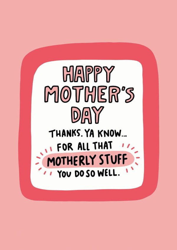Motherly Stuff Mother's Day Card created by Angela Chick