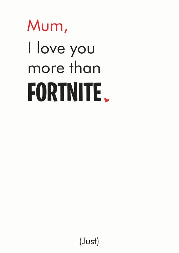 fortnite mum Mothers Day Card 12936 created by Different Design Co