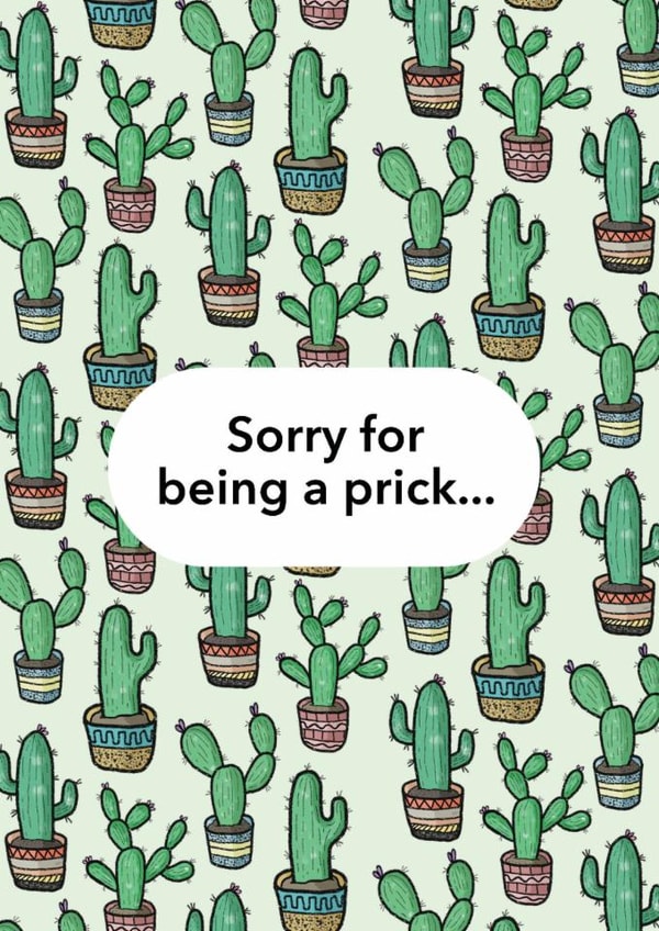 sorry being Sorry Card 9185 created by Bronte Laura Illustration