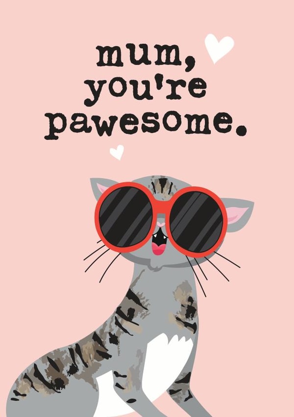 youre pawesome Mothers Day Card 28316 created by Mrs Best Paper Co.