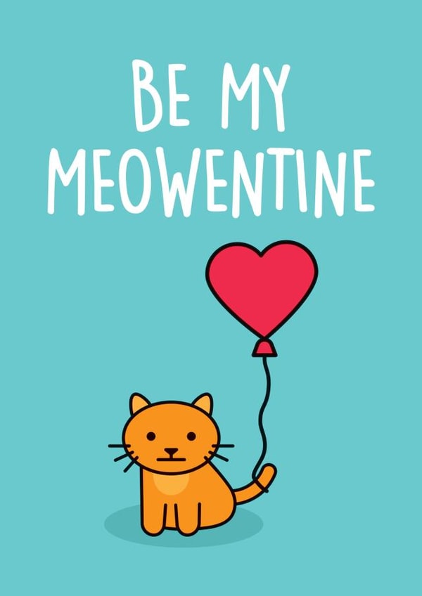 Be my meowentine card created by Thirty Mussels