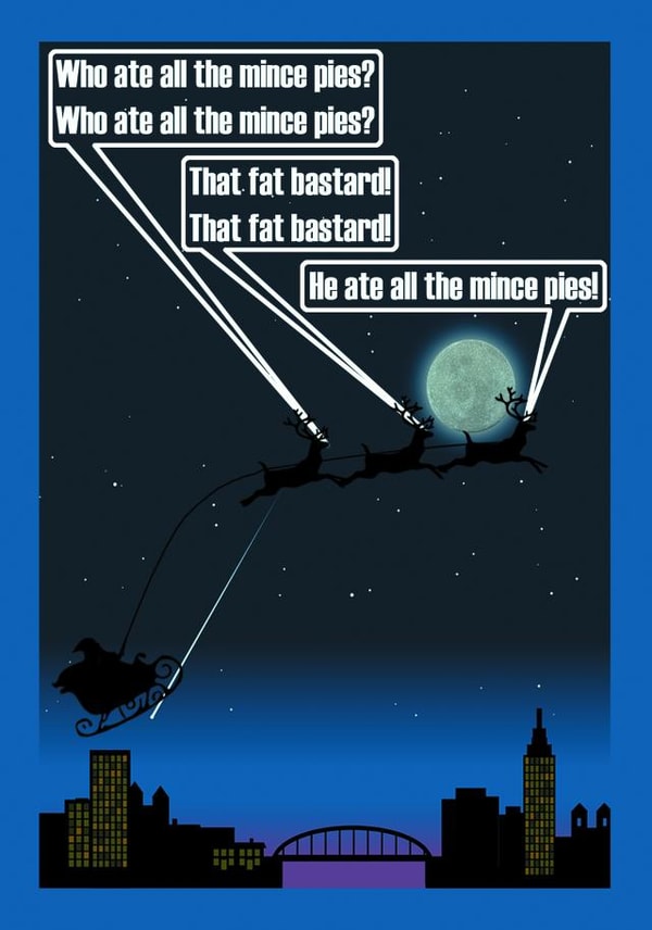 santa mince Card 35050 created by Oh So Cheeky