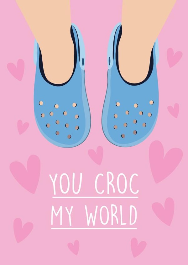 you croc Valentines Day Card 7356 created by Rumble Cards