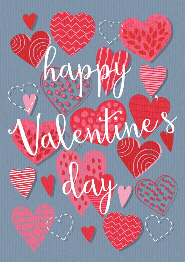 hearts love Valentines Day Card 34289 created by Gill Eggleston