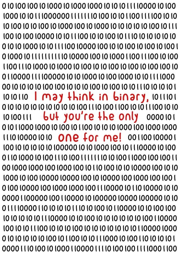 binary programming Anniversary Card 34599 created by LeeBella