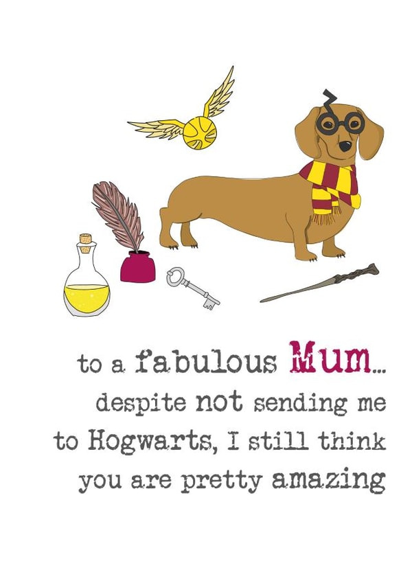 Harry Potter Mum Birthday Card created by Dandelion Stationery
