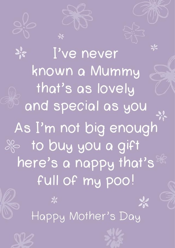 never known Mothers Day Card 26330 created by Bow & Bell