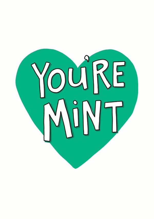 mint youre Thank You Card 31451 created by Sweetpea Print Design
