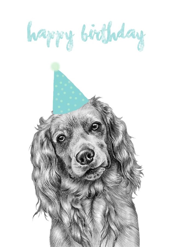 cocker spaniel Birthday Card 13380 created by Beth Goodwin