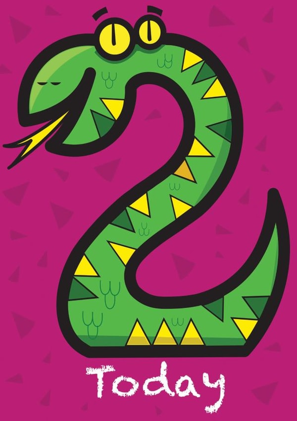 2 snake Birthday Card 5751 created by Simon Paulson