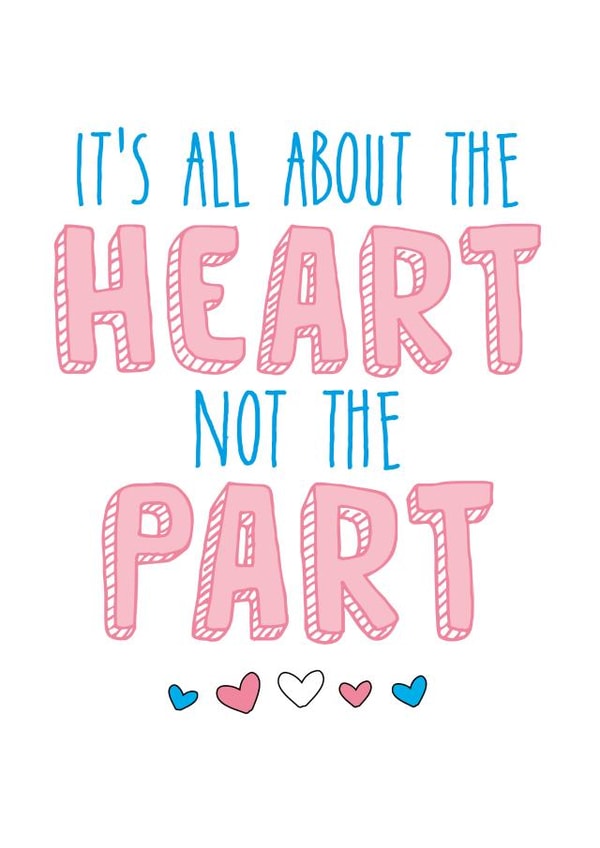 transgender heart Love & Friendship Card 10899 created by Wild Card