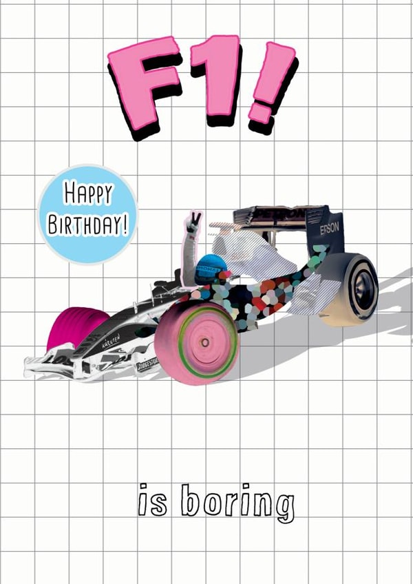 F1 Racing Birthday Card 14735 created by I Do Not Careds