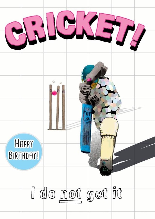 Sport Cricket Birthday Card 14736 created by I Do Not Careds