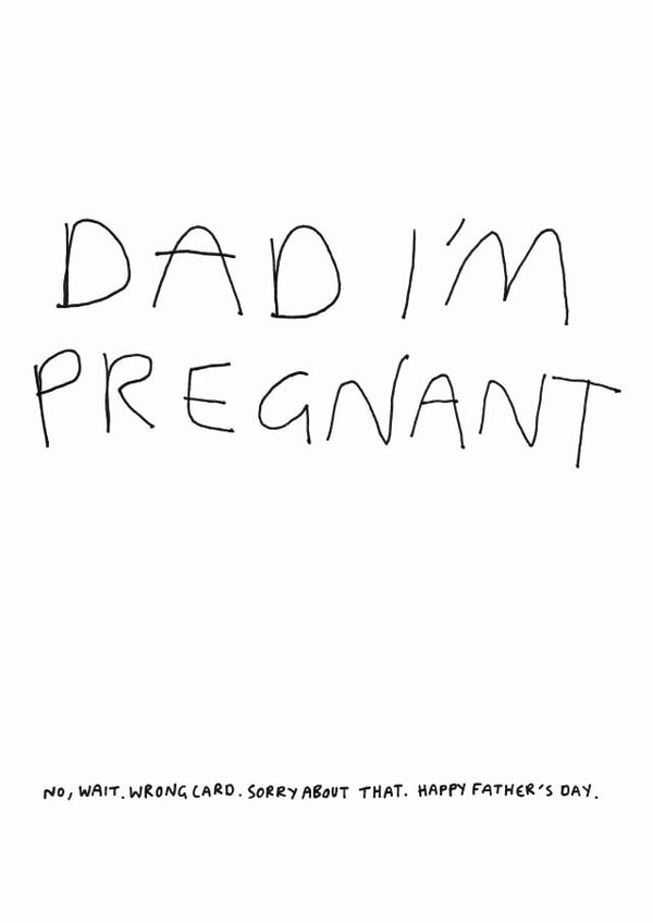 dad pregnant Father's Day Card 28806 created by Redback Cards