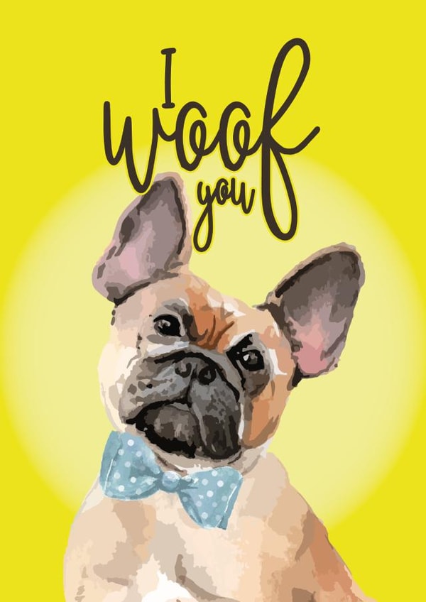 French Bulldog Valentines Day Card 38731 created by Inkwells Creations