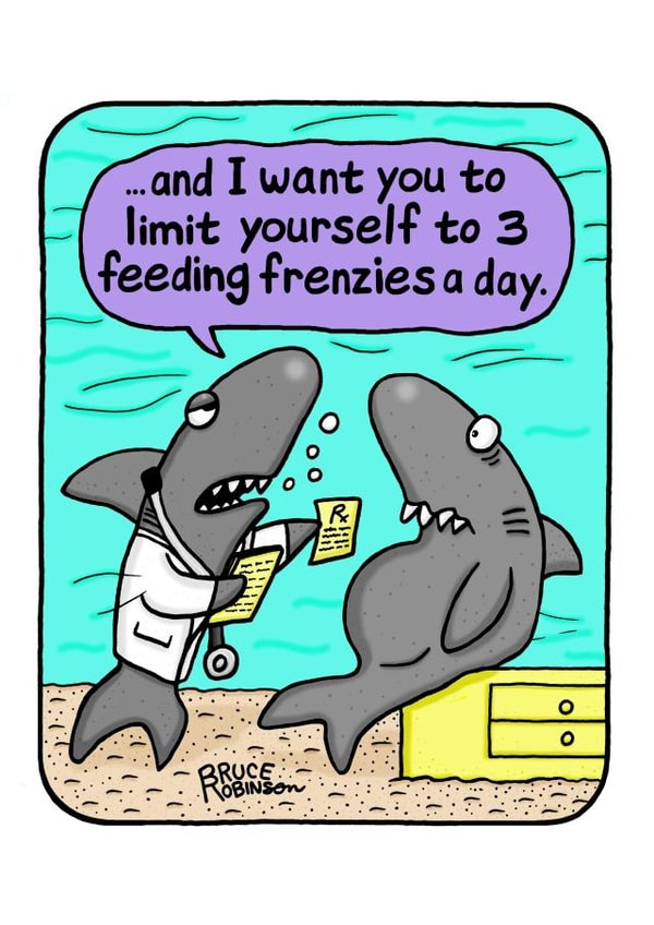 shark want Birthday Card 32864 created by Bruce Robinson