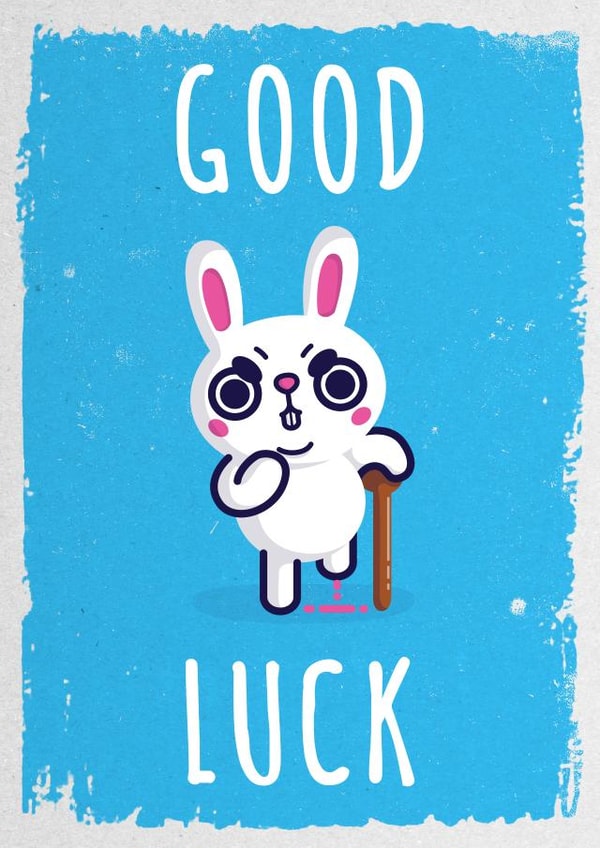 lucky rabbit Good Luck Card 13150 created by Hoborobo