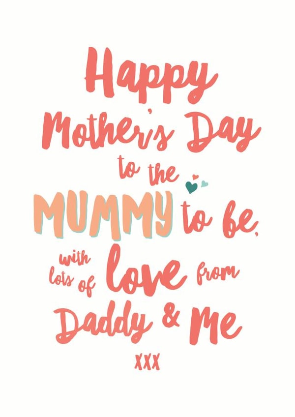 Mummy To Be Mother's Day Card created by Sweetlove Press