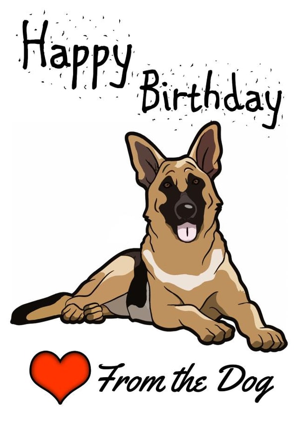 german shepard Birthday Card 14791 created by Love from the Pet