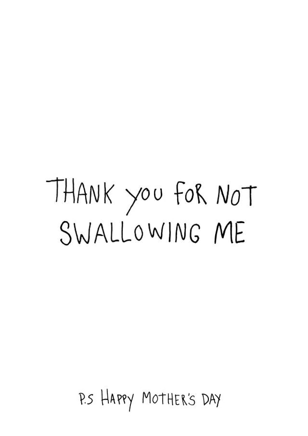 thank you swallowing Mothers Day Card 7293 created by Naughty Nice