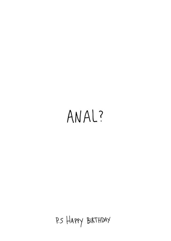 anal sex Birthday Card 7295 created by Naughty Nice