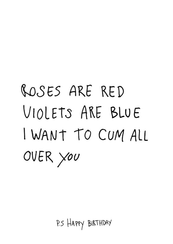 roses red Birthday Card 7296 created by Naughty Nice