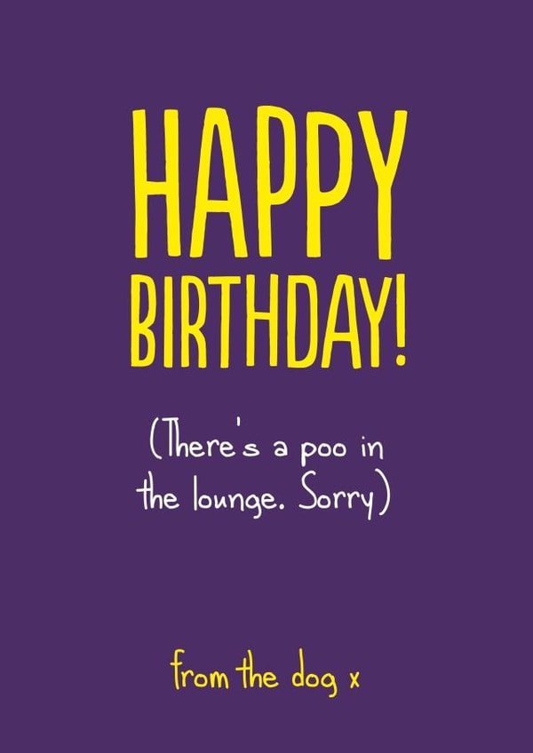 theres poo Birthday Card 14101 created by The Buddy Fernandez Card Co.